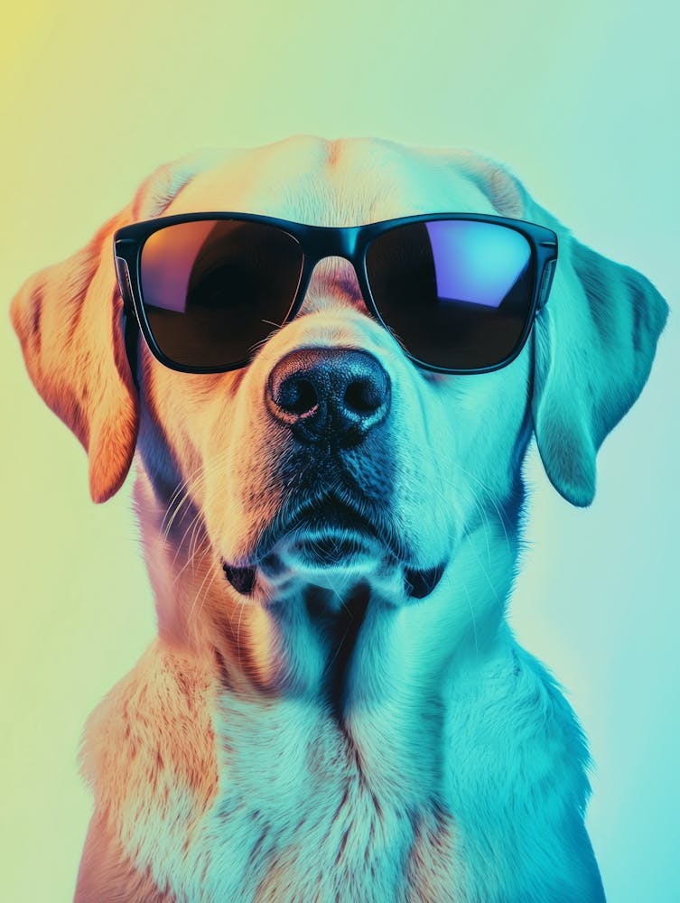 Dog In Sunglasses.Generated AI.