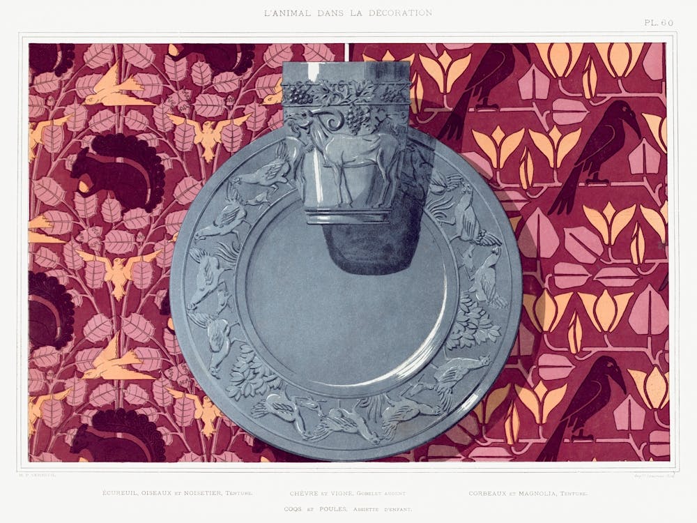 Squirrel, Birds And Hazel, Maurice Pillard Verneuil