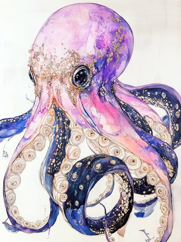 Pink Octopus ocean life