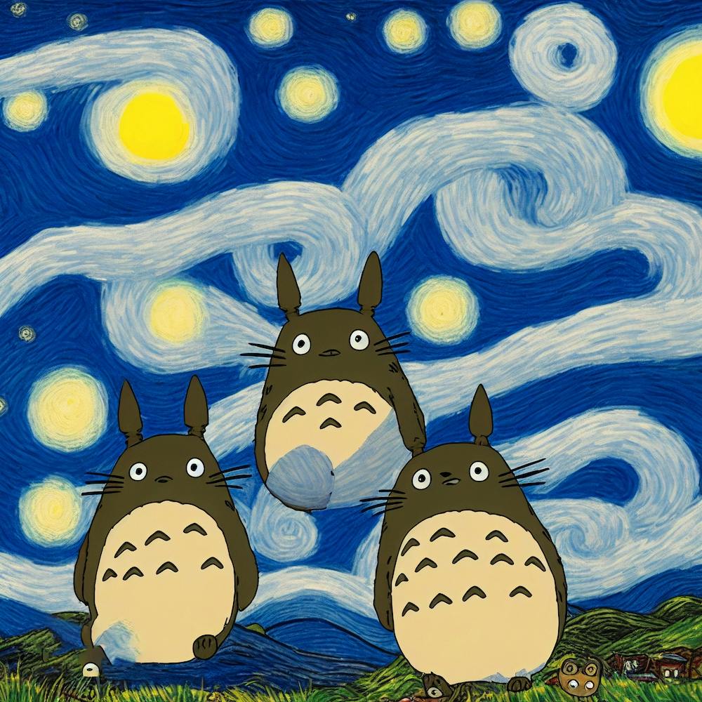 Totoro Starry Night
