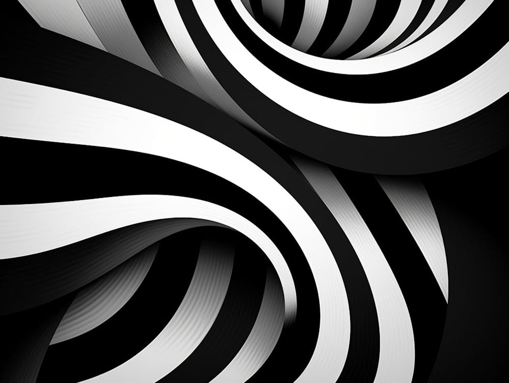 Illusion Abstract Black And White 6