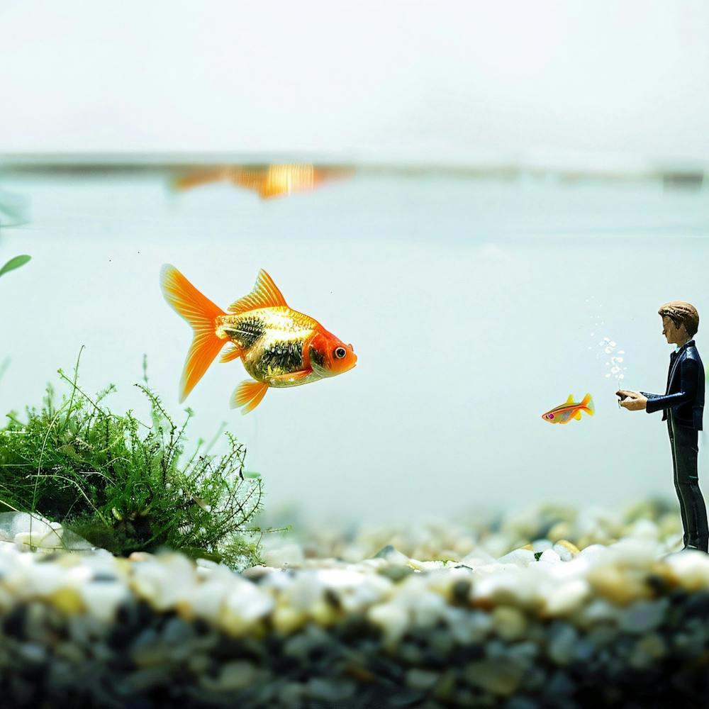 Businessman And Goldfish