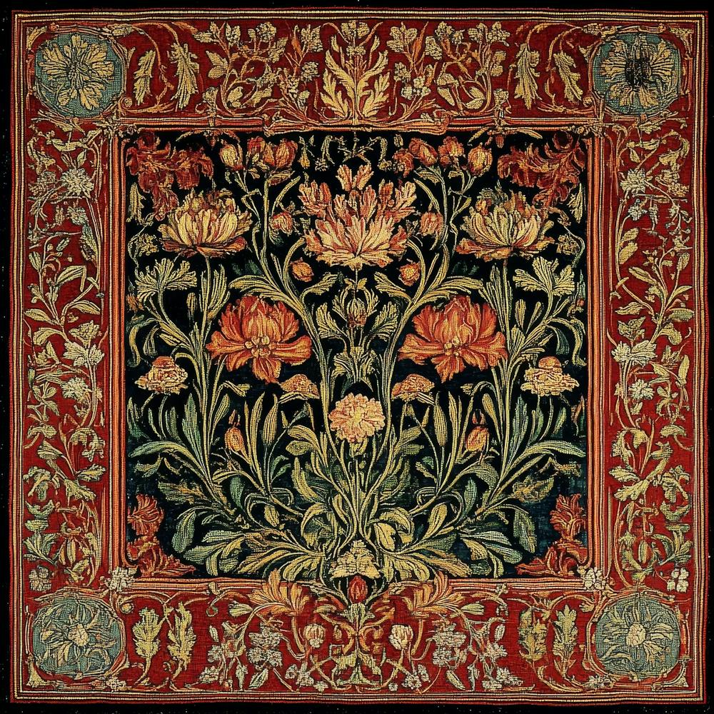 William Morris Wandteppich