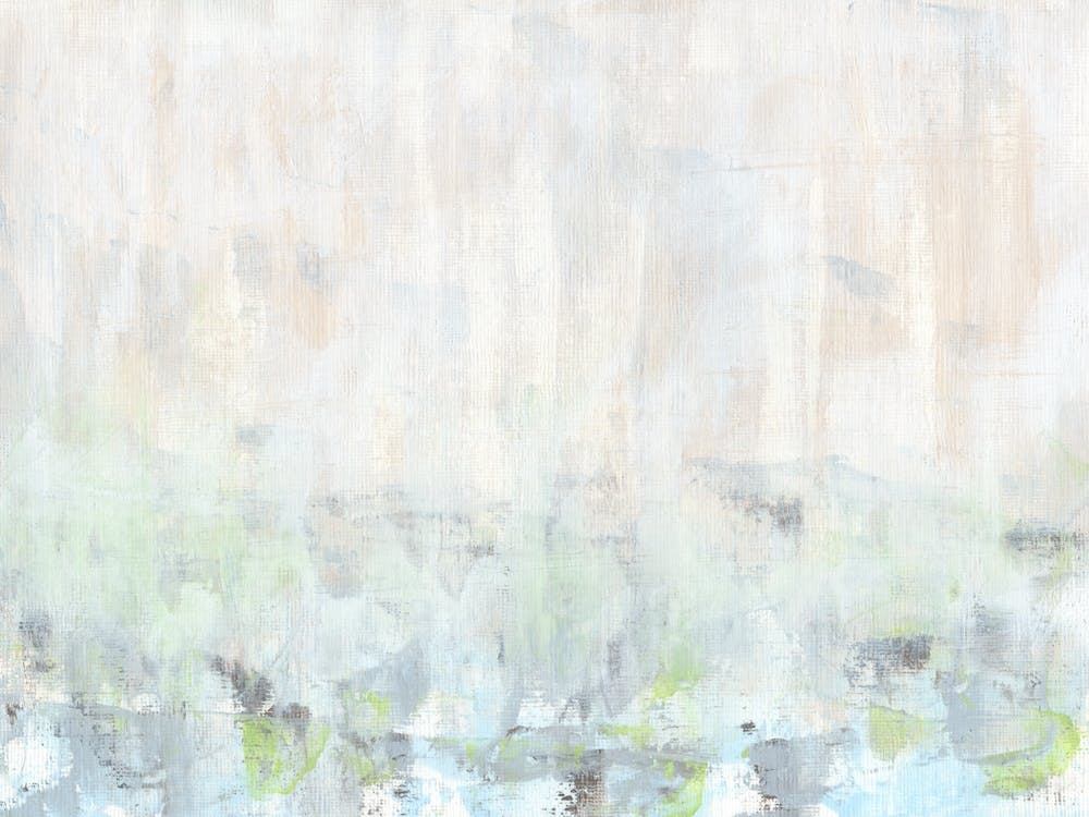 Soiree - Abstract Art Painting, Neutral Modern Best Seller, White Beige Gray Blue Green