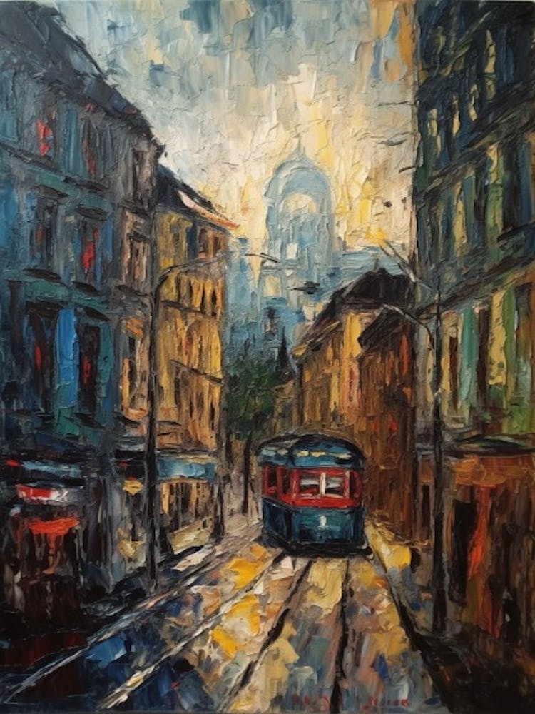 Window View Of Berlin In The Style Of Expressionism 4