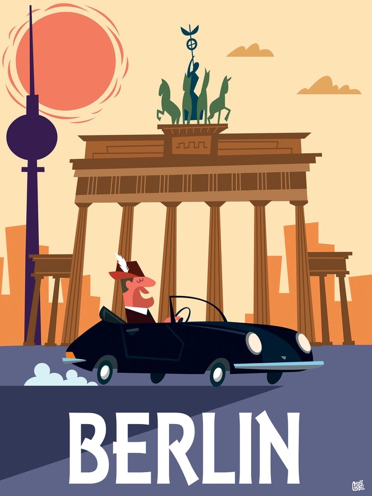 Berlin Poster Yellow