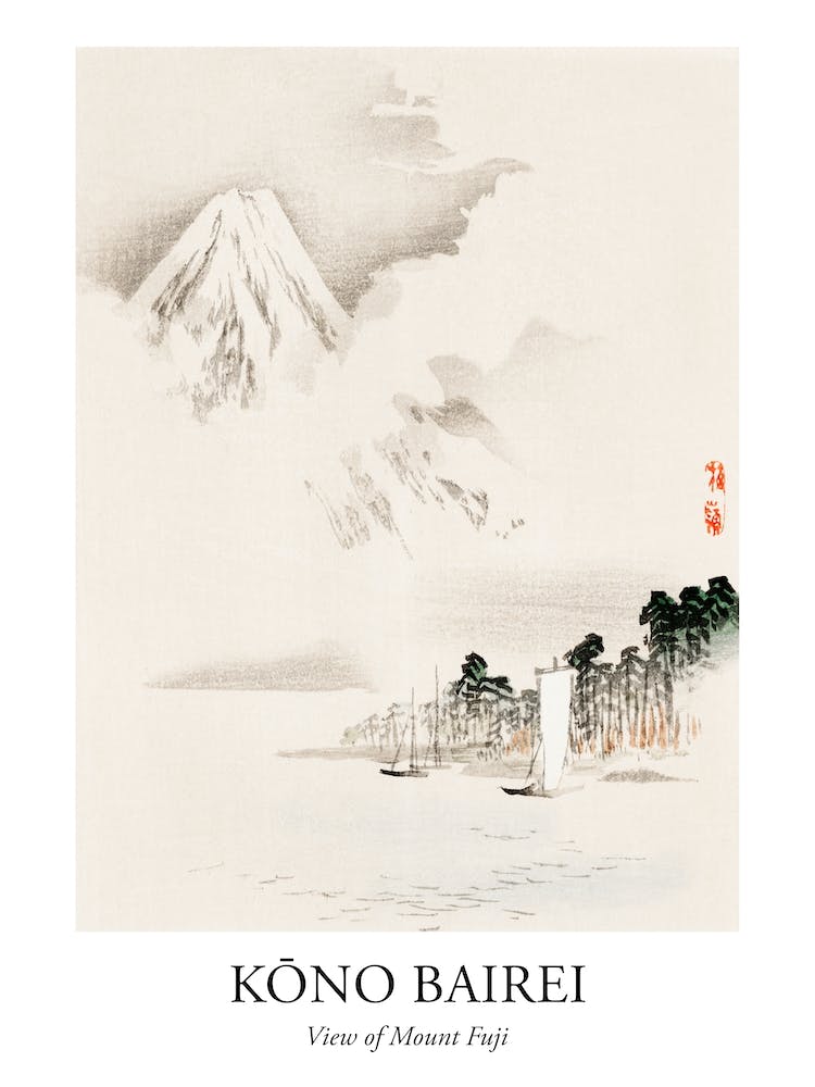 View Of Mount Fuji, Kōno Bairei Poster