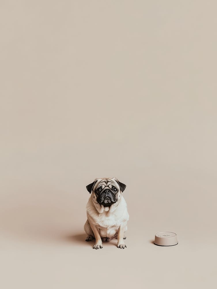 Pug Dog. Generated AI.
