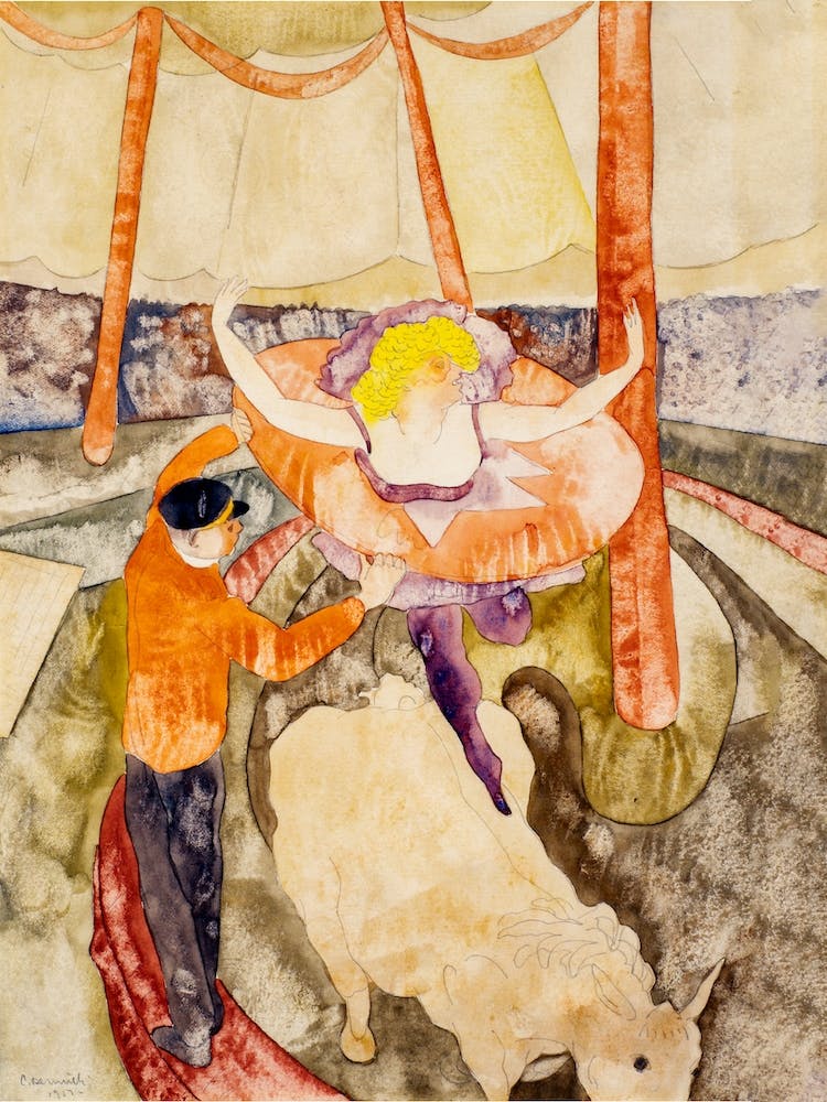 Equestrienne And Assistant, Charles Demuth