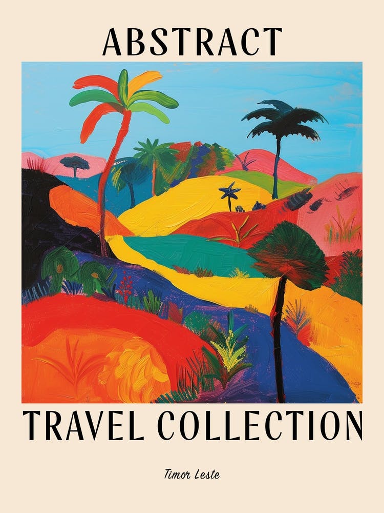 Abstract Travel Collection Poster Timor Leste 1