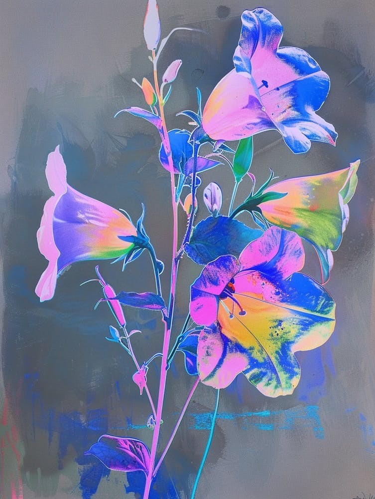 Iridescent Flower Canterbury Bells 1