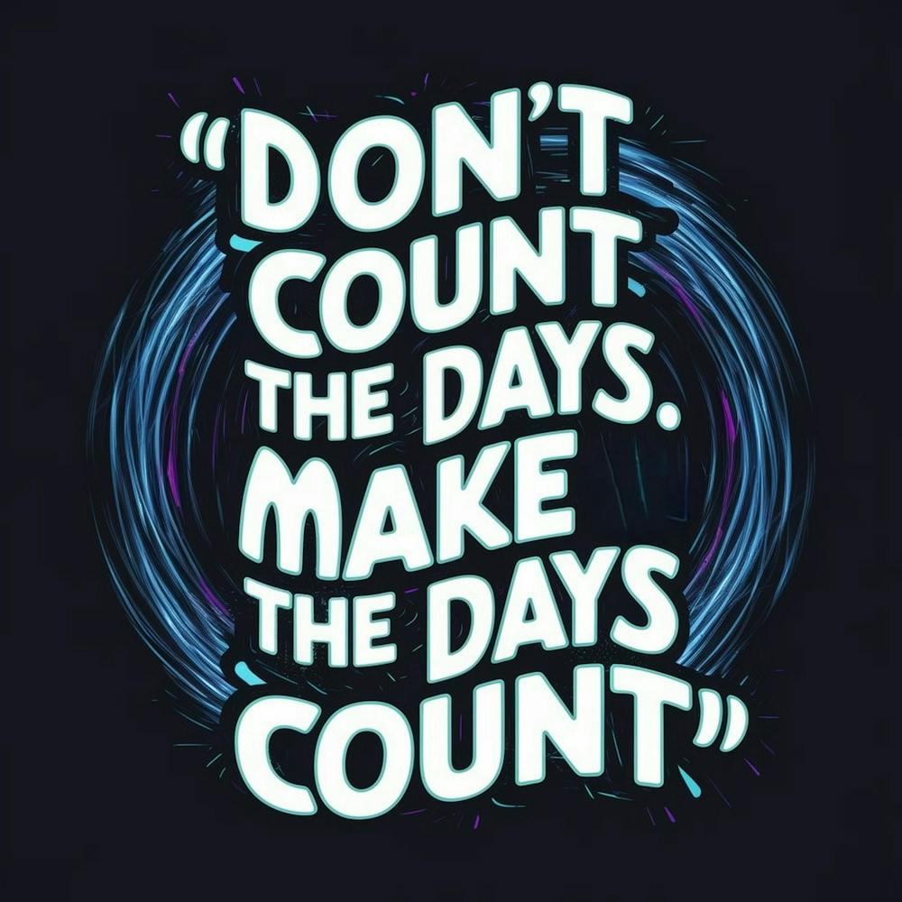 Don'T Count The Days Make The Days Count
