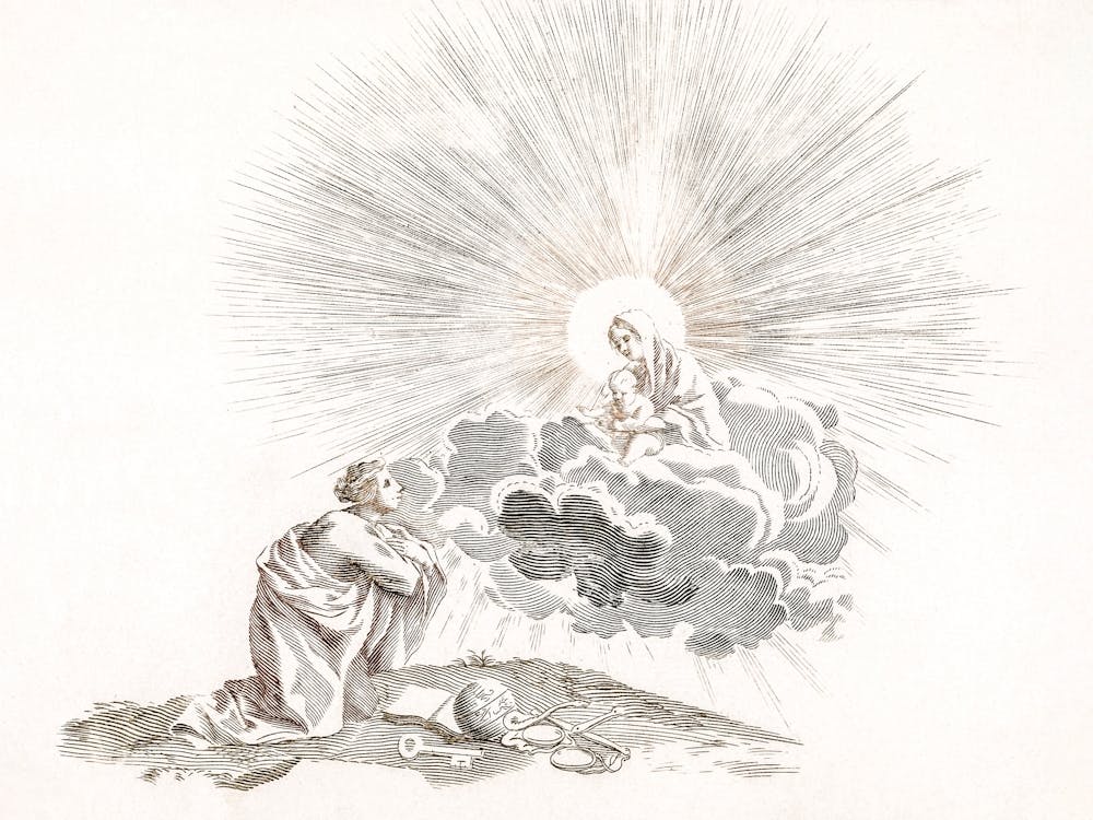 Woman Praying To Mary And Child, Johan Teyler