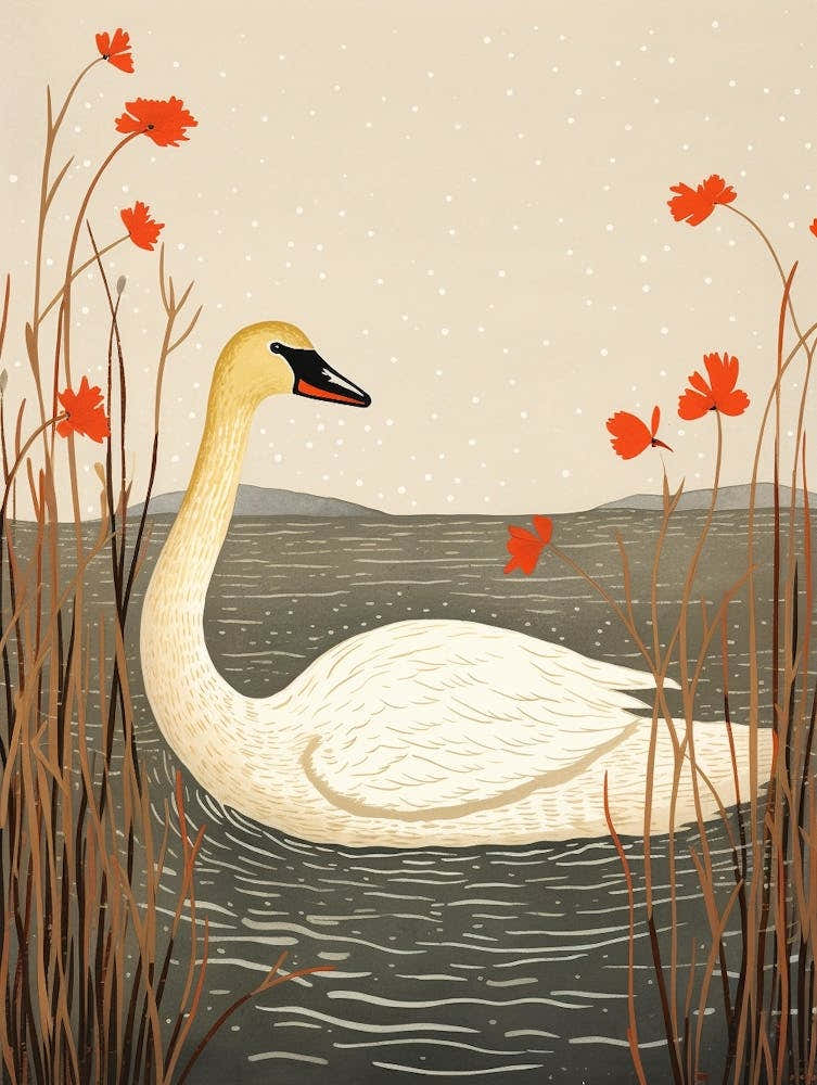 Bird Illustration Swan 1