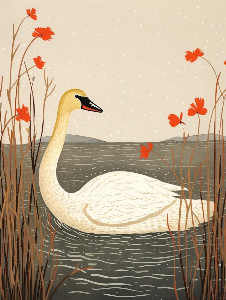 Bird Illustration Swan 1