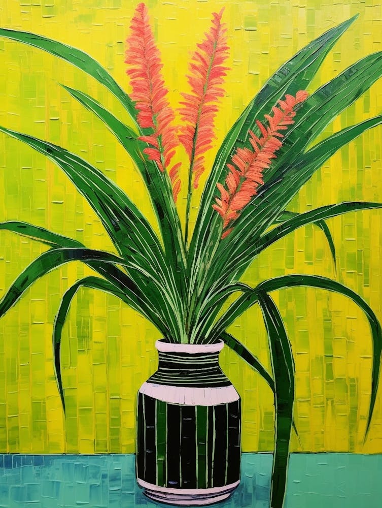 Flowers In A Vase Still Life Painting Fountain Grass 1