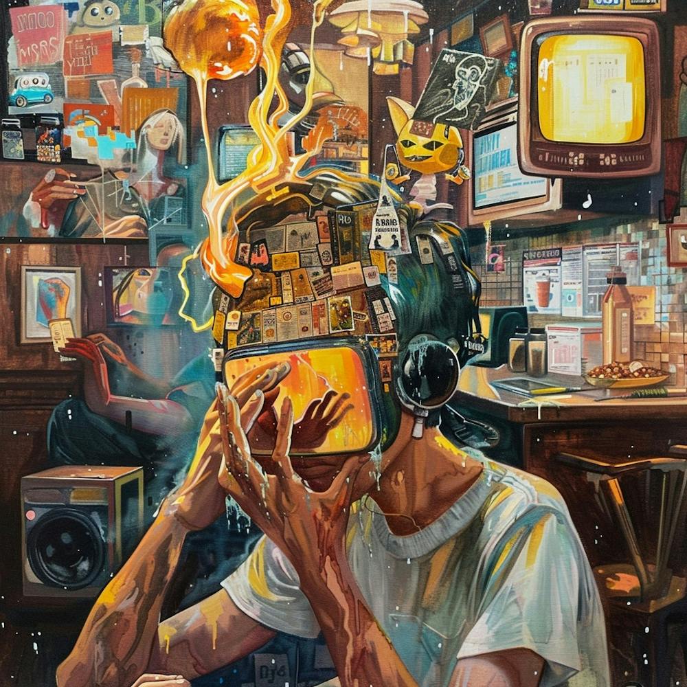 'Virtual Reality' Hand Drawn Sketch