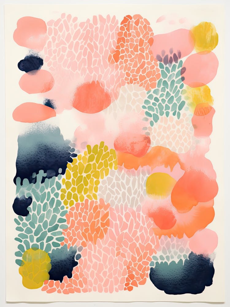 Huntington Library Art Museum Botanical Gardens Abstract Riso Style 1