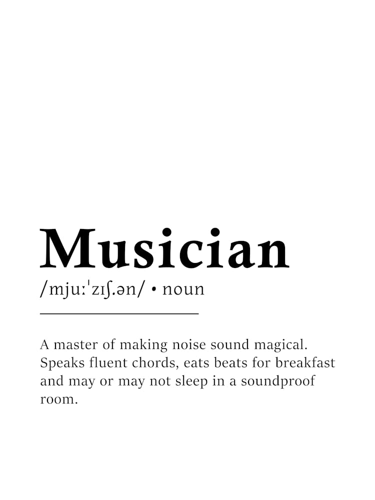 Musician Definition Poster - Dictionary