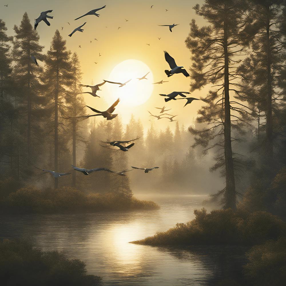 Birds In Flight