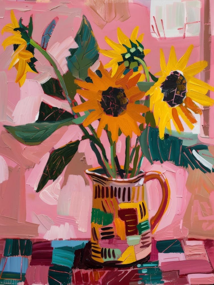 Sunflowers In A Pitcher