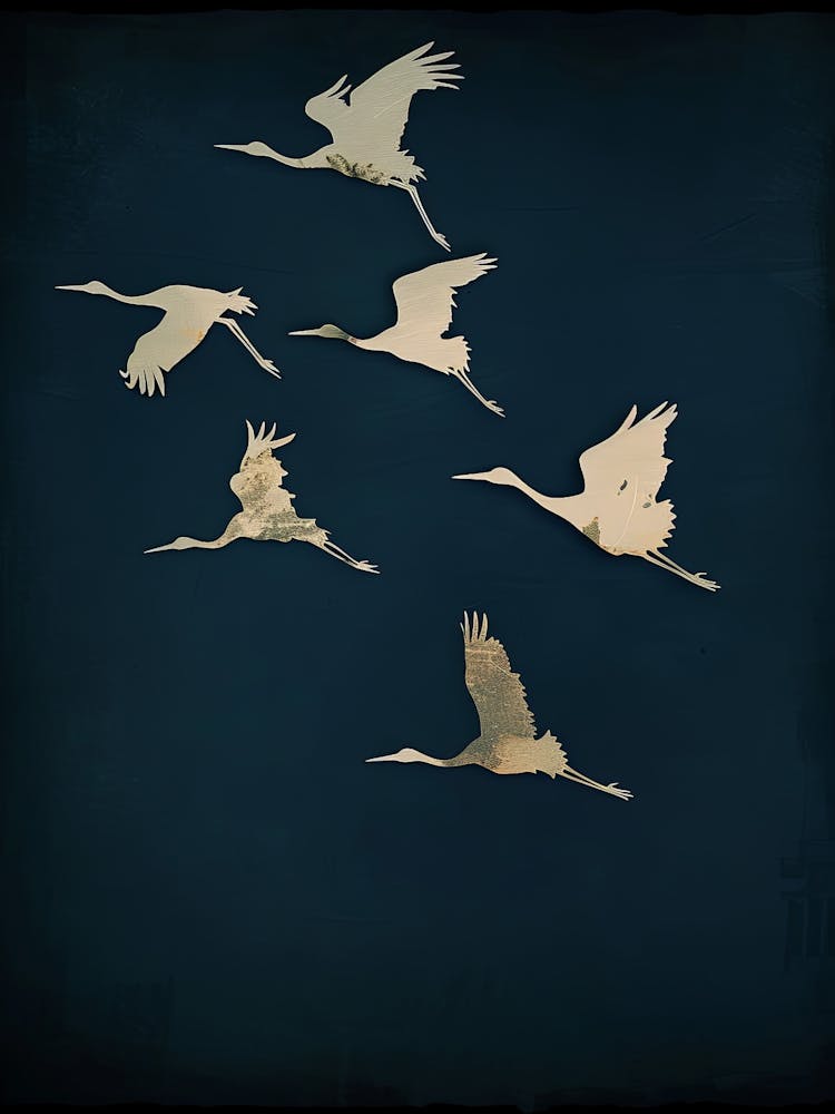Cranes In Flight