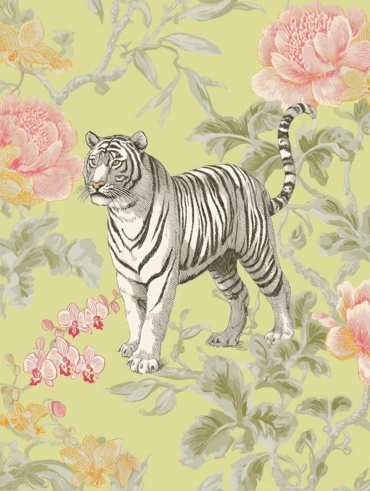 Tiger In A Garden