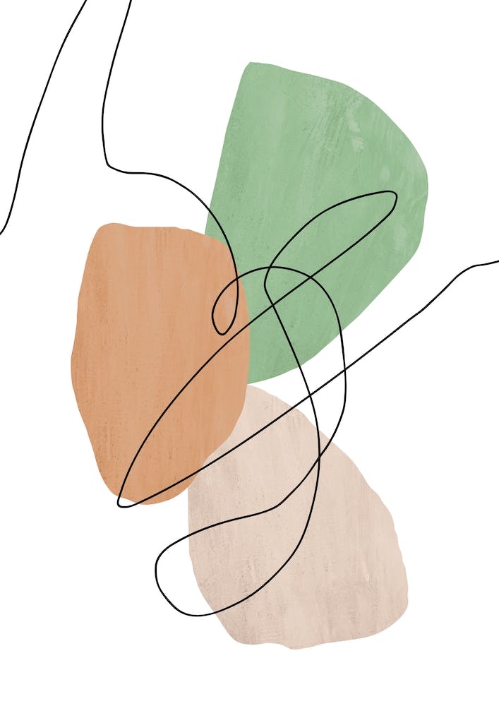 Abstract Line On Green