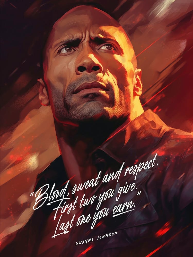 Dwayne Johnson Art Quote