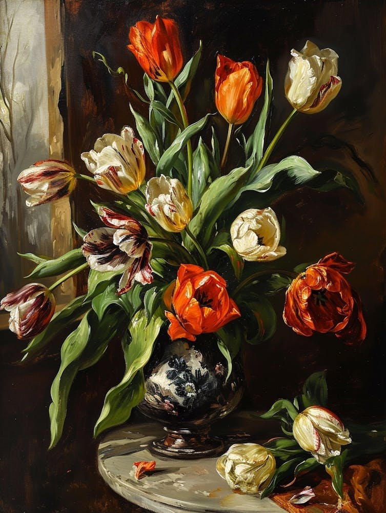 Baroque Floral Still Life Tulip 4