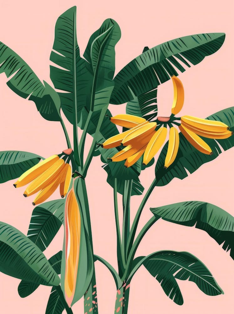 Bananas And Flowers
