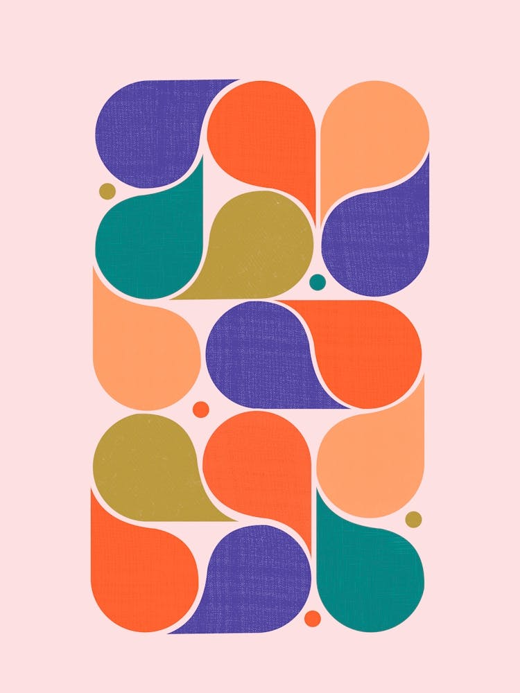 Mid Century Colorful Shapes