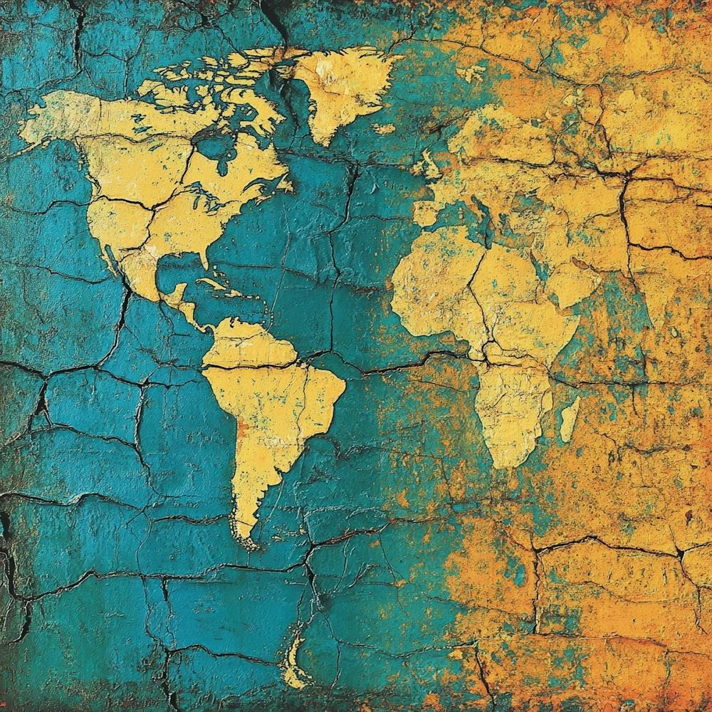 World Map Canvas Print Art