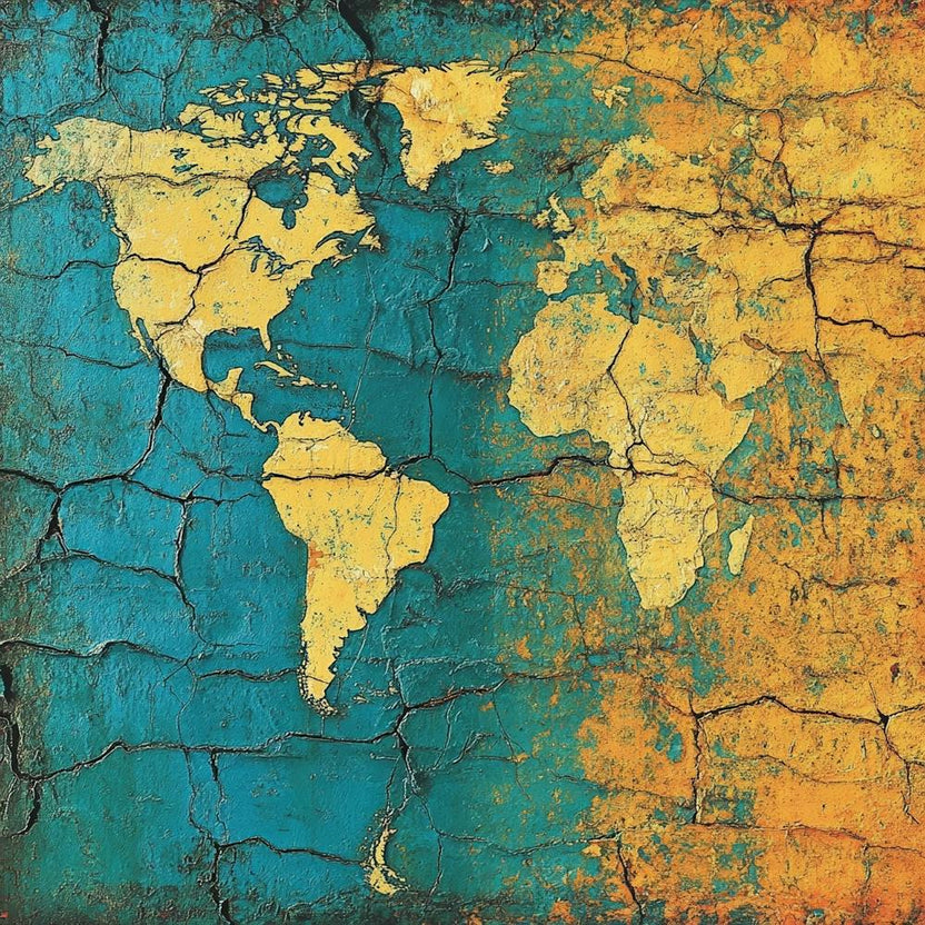 World Map Canvas Print Art