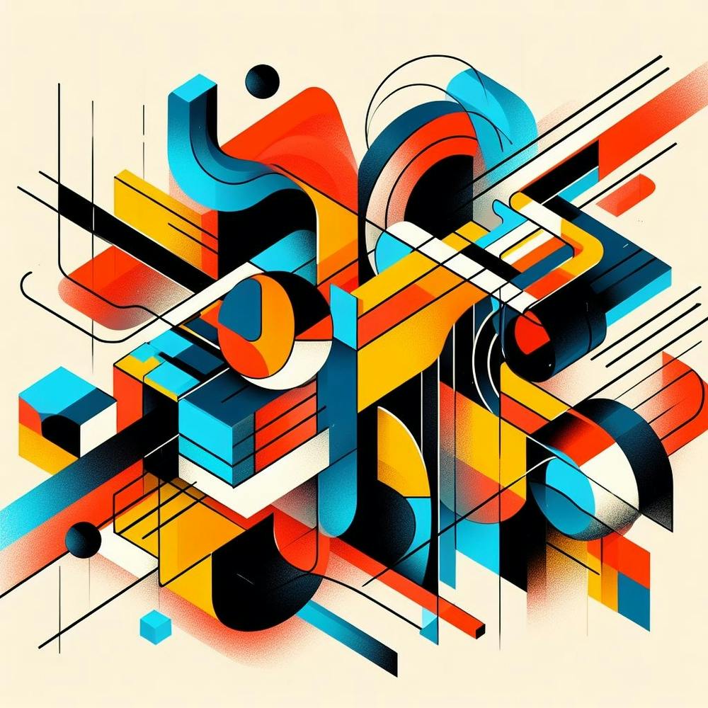 Abstract Geometric Painting 