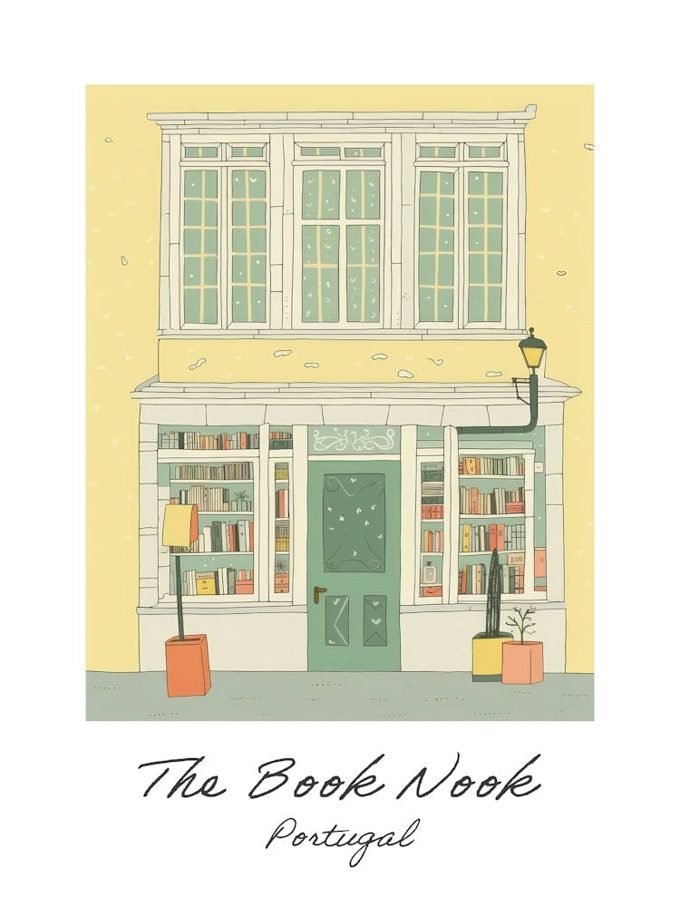 Portugal The Book Nook Pastel Colours 3 Poster