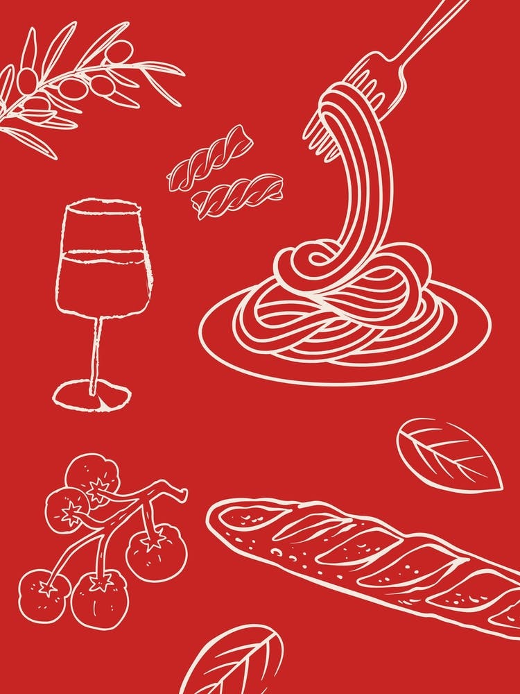 Red Tablescape