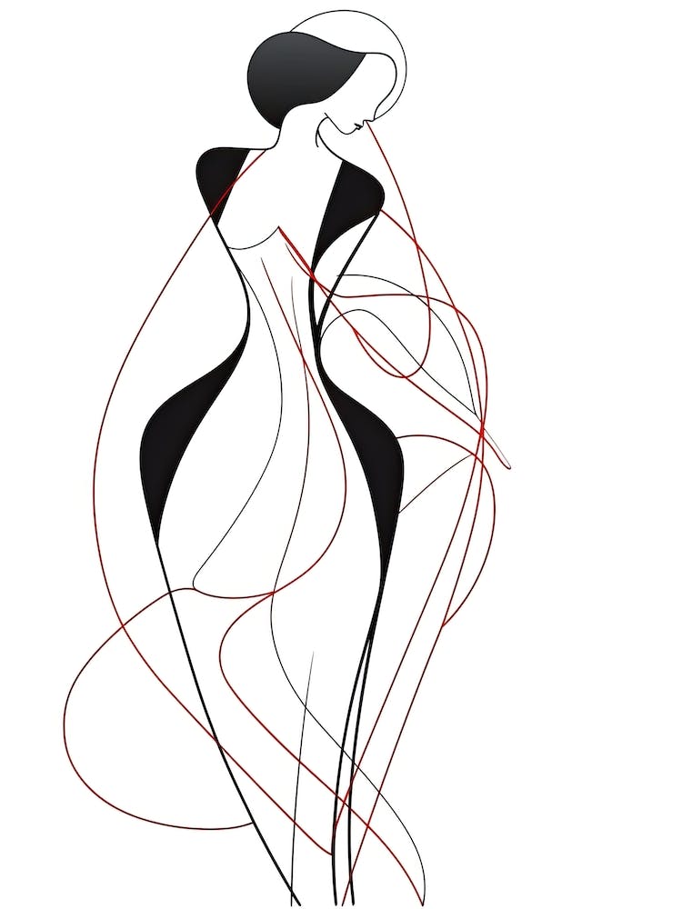 Line Art Woman Body 8