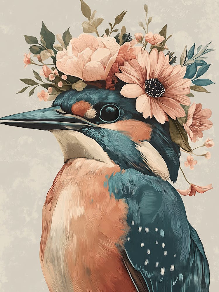 Bird With A Flower Crown