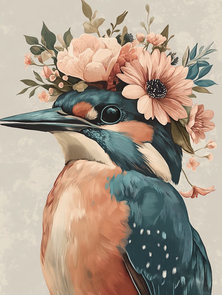 Bird With A Flower Crown