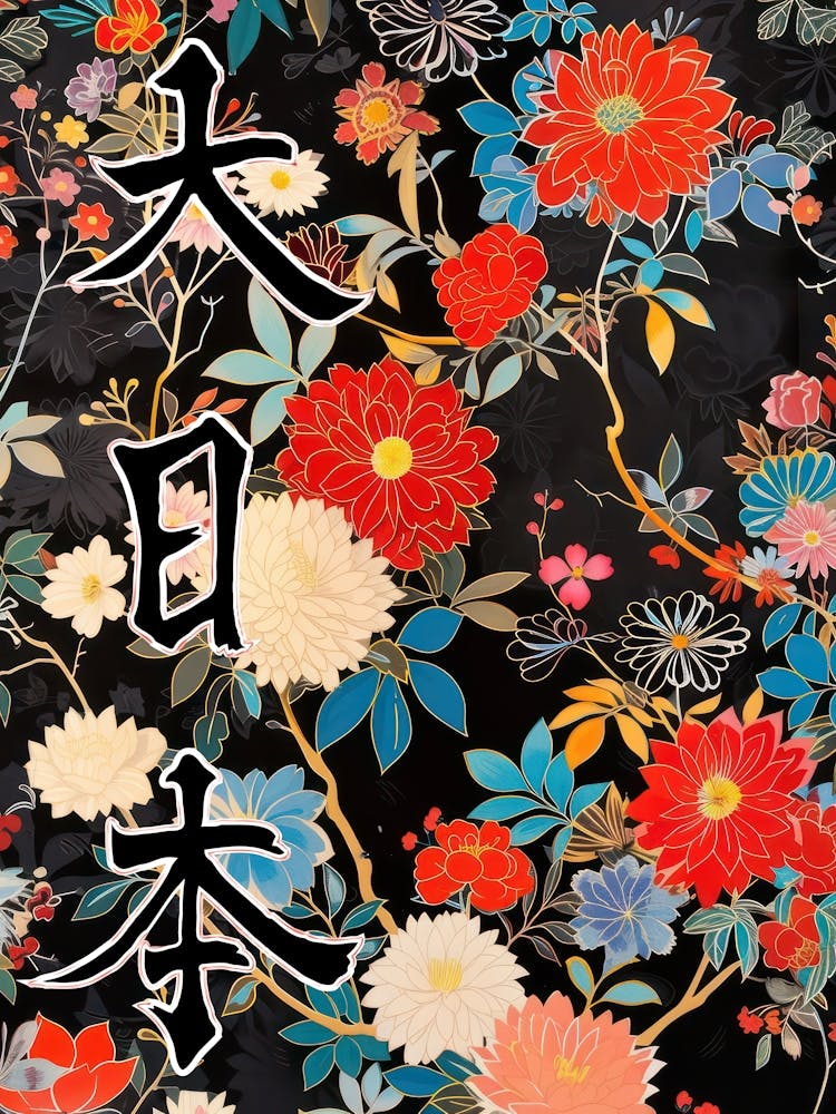 Great Japan Hokusai Poster Japanese Floral  17