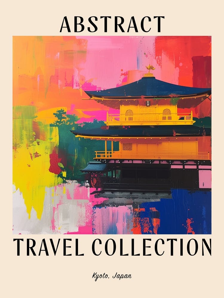 Abstrakt Reisekollektion Poster Kyoto Japan 1