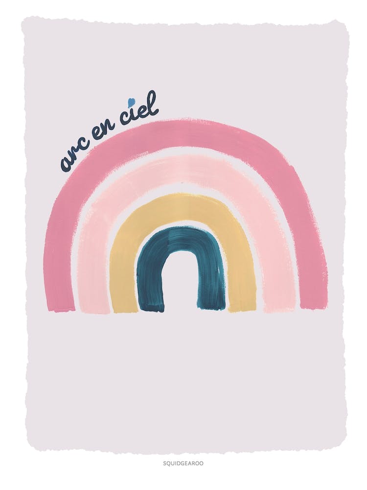 Rainbow In Pink And Teal