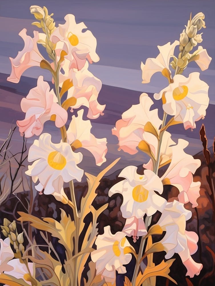 Dauphinelle 3 Peinture Florale