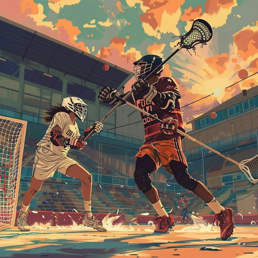 Lacrosse Player In Action 1