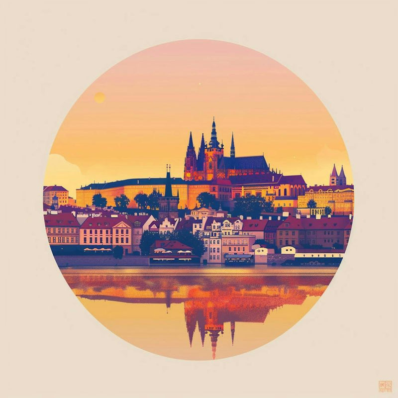 A Prague Castle In Prague Minimal Illustration 1720028450 2