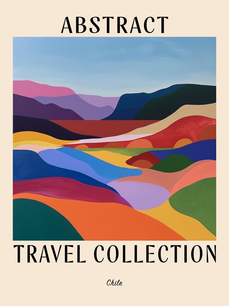 Abstract Travel Collection Poster Chile 4