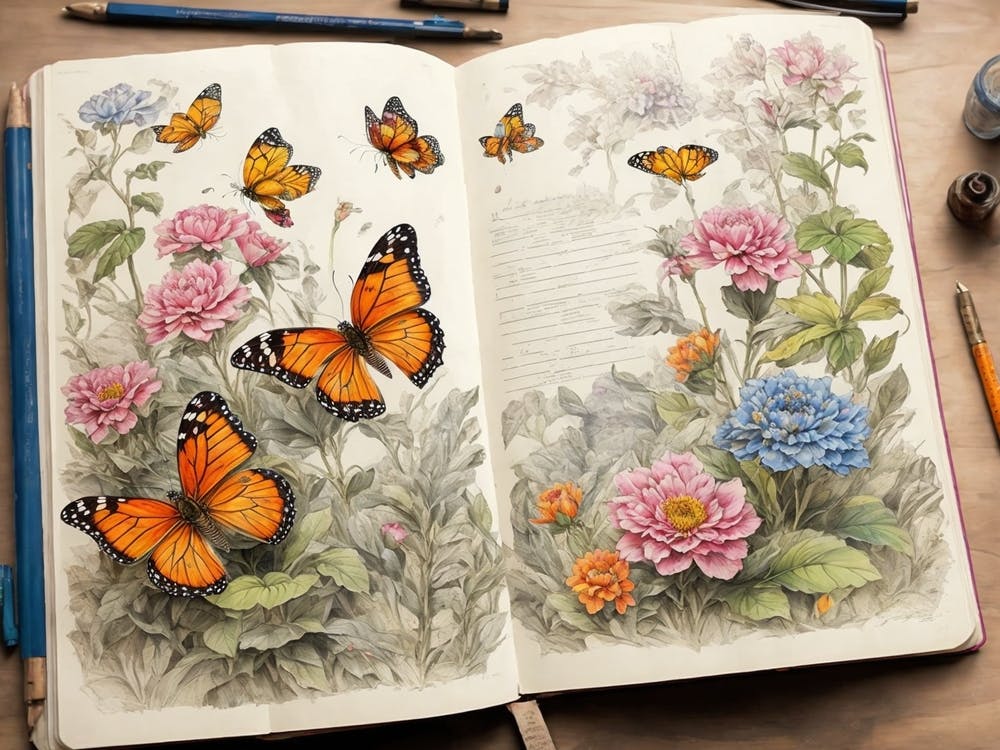 Butterflies In The Garden