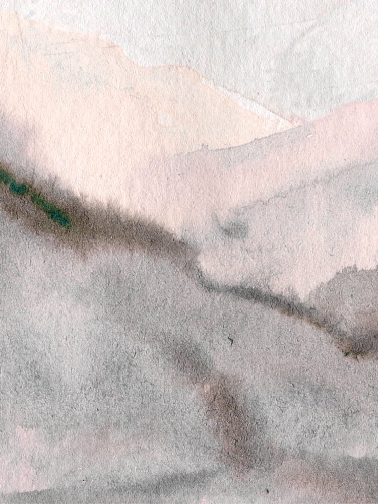 Watercolor Of Mountains 17