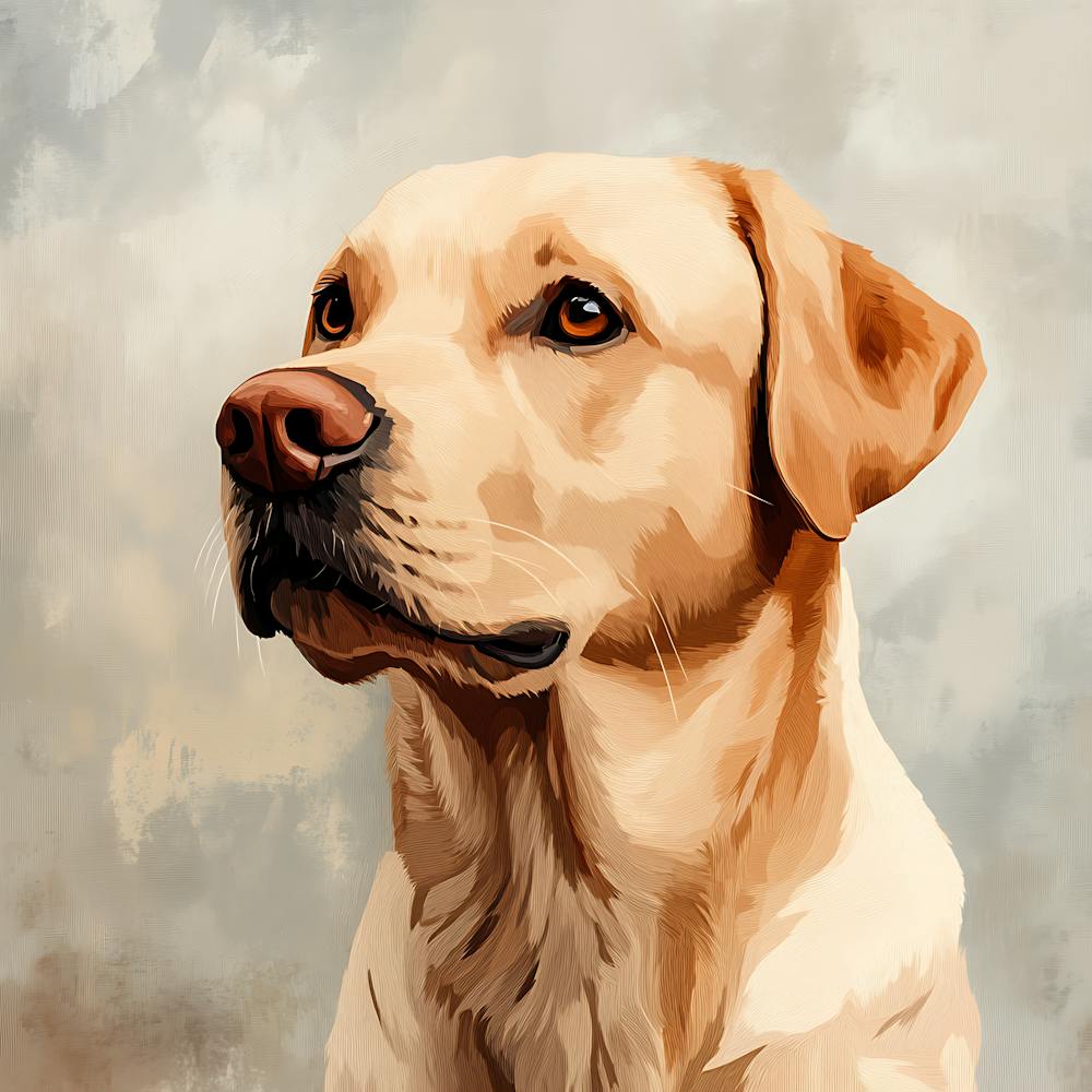 Labrador Retriever Calm Oil Painting 2